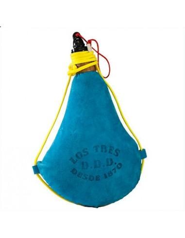 Bota de Vino Color Azul Claro AUTÉNTICA PIEL DE CABRA